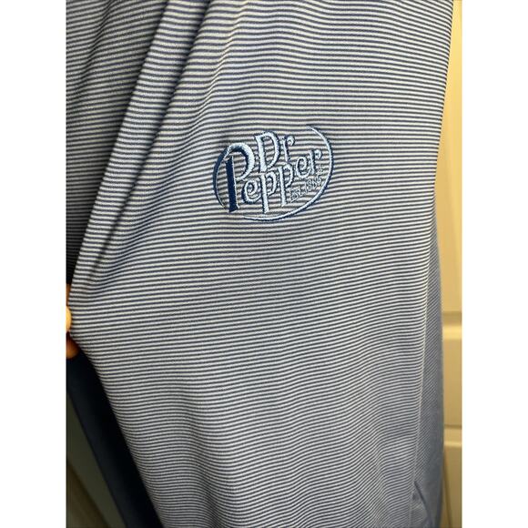 Peter Millar Woman’s Blue Quarter Zip Golf Long Sleeve Polo Large NWT Arm Logo - Picture 2 of 9